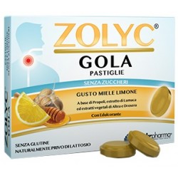 Shedir Pharma Unipersonale Zolyc Gola Miele/limone Senza Zuccheri 36 Pastiglie - Prodotti fitoterapici per raffreddore, tosse...