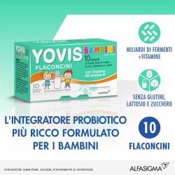 Yovis Fermenti Lattici Bambini Fragola 10 Flaconcini - Fermenti lattici per bambini - 980787168 - Yovis - € 9,75
