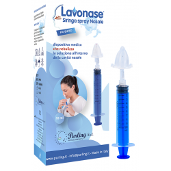 Purling Lavonase Siringa Spray Nasale Non Sterile 10 Ml Luer-lock Con Cappuccio + Ugello Nasale Con Raccordo Luer-lock + Perf...