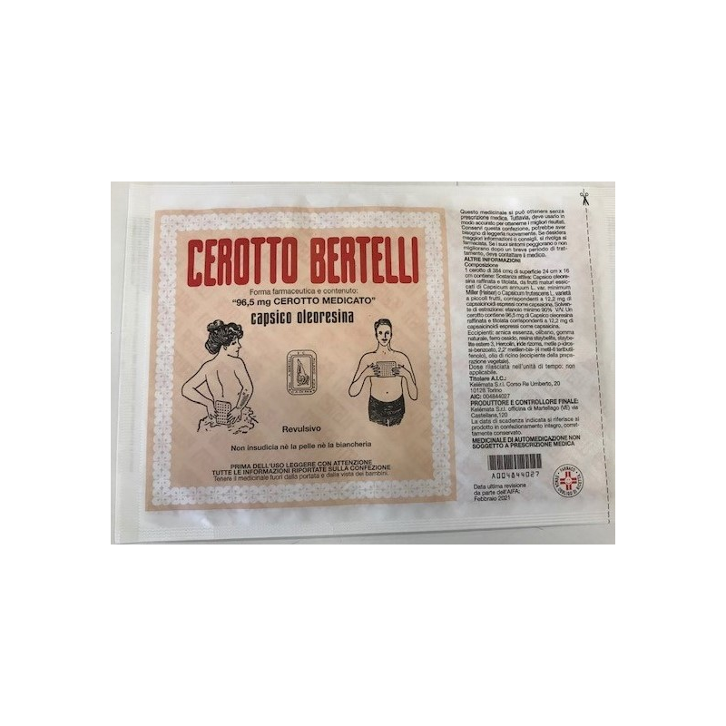 Kelemata Cerotto Bertelli 96,5 Mg Cerotto Medicato - Rimedi vari - 004844027 - Kelémata - € 7,38