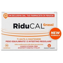 Chemist's Research Riducal Grassi Controllo Del Peso Corporeo 30 Compresse - Integratori per dimagrire ed accelerare metaboli...