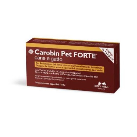 N. B. F. Lanes Carobin Pet Forte 30 Compresse - Veterinaria - 947244618 - N. B. F. Lanes - € 16,99