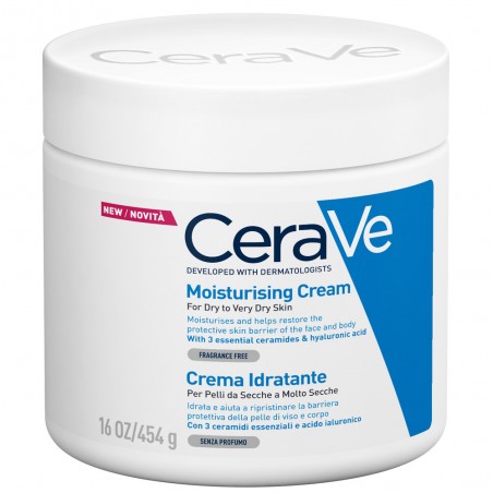 Cerave Crema Idratante Viso e Corpo 454 G - Trattamenti idratanti e nutrienti - 974109338 - Cerave - € 20,59