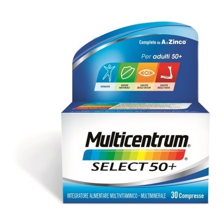 Multicentrum Select 50+ 30 Compresse - Vitamine e sali minerali - 938656966 - Multicentrum - € 17,66