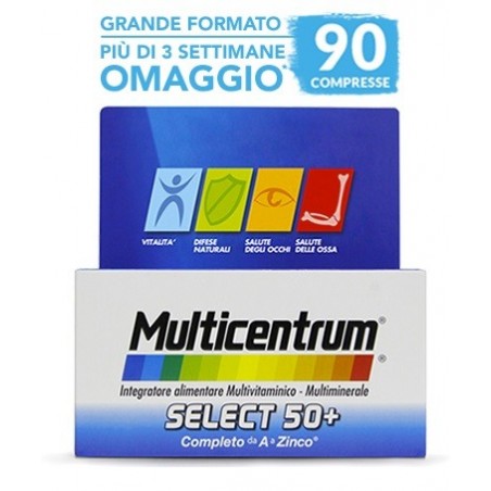 Multicentrum Select 50+ Integratore Multivitaminico 90 Compresse - Vitamine e sali minerali - 938657018 - Multicentrum - € 37,67