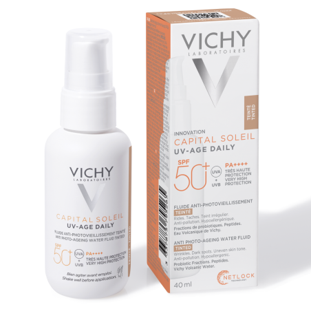 Vichy Capital Soleil UV-Age Daily Fluido Antirughe SPF 50+ 40 Ml - Solari viso - 982947448 - Vichy - € 26,99