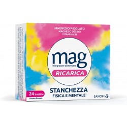 Mag Ricarica Stanchezza Fisica e Mentale 24 Bustine Limone - Integratori di magnesio - 940366216 - Mag - € 12,89