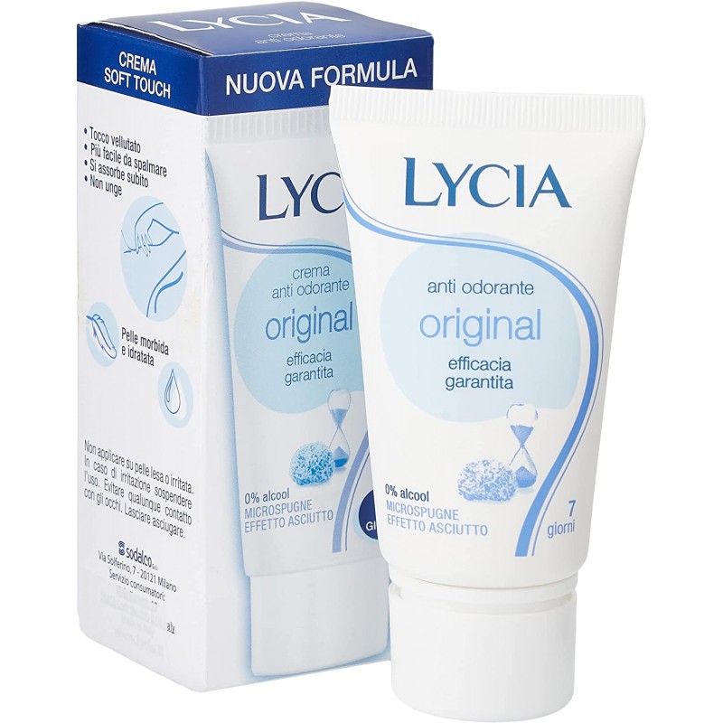 Lycia Crema Antiodorante Original Pelle Morbida e Idratata 30 Ml - Deodoranti per il corpo - 974893190 - Lycia - € 4,59