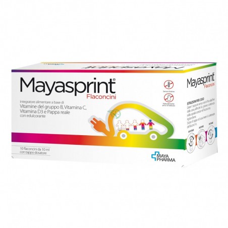 Mayasprint Integratore Energetico Monodose con Vitamine 10 Flaconcini - 1 Mayasprint Integratore Energetico Monodose con Vitamine 10 Flaconcini - 1