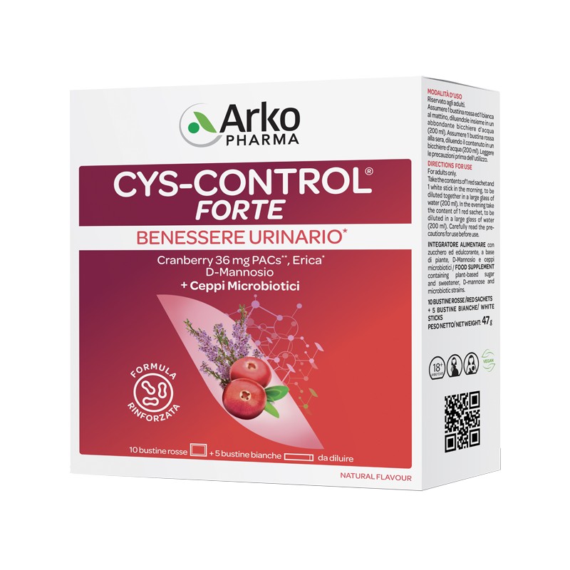 Arkofarm Cys Control Forte 15 Bustine - Integratori per cistite - 981441912 - Arkofarm - € 14,63