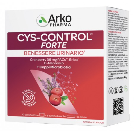 Arkofarm Cys Control Forte 15 Bustine - Integratori per cistite - 981441912 - Arkofarm - € 14,63
