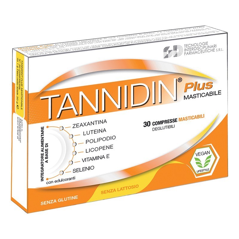 Tannidin Plus Integratore Per Pelle e Vista 30 Compresse - Integratori per pelle, capelli e unghie - 943942452 - Gd - € 26,84