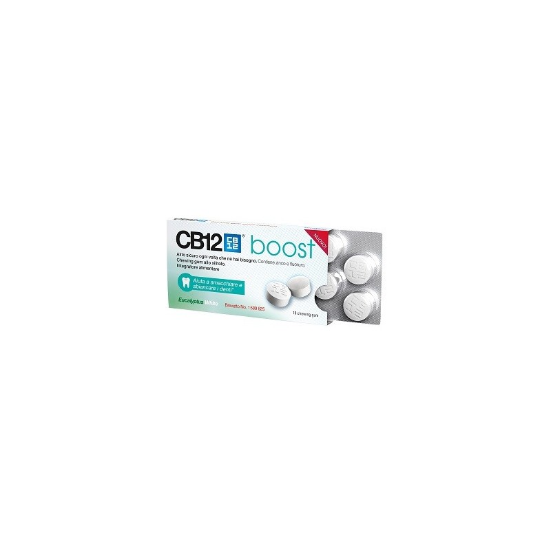 CB12 Boost Eucalyptus White Alitosi 10 Chewing Gum - Prodotti per afte, gengiviti e alitosi - 971389919 - CB12 - € 3,82