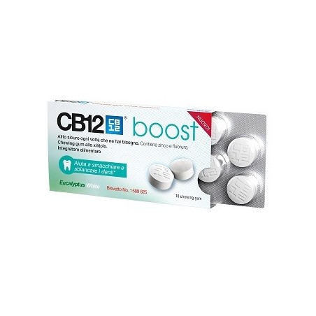CB12 Boost Eucalyptus White Alitosi 10 Chewing Gum - Prodotti per afte, gengiviti e alitosi - 971389919 - CB12 - € 3,82