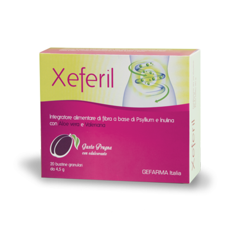 Xeferil Integratore Fibra Psyllium e Inulina Regolarità Intestinale 20 Bustine Gefarma Italia - 1
