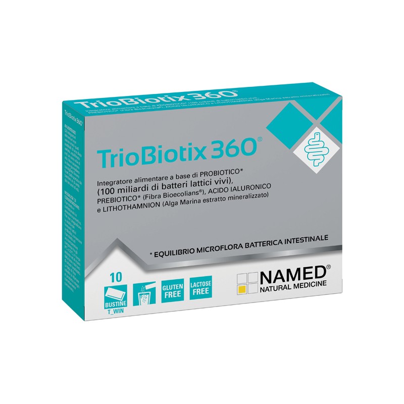 Triobiotix 360 Equilibra la Flora Intestinale Probiotico e Prebiotico 10 Bustine  - 1