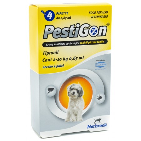 PESTIGON*spot-on soluz 4 pipette 0,67 ml 67 mg cani da 2 a 10 Kg - Prodotti per cani - 104406044 -  - € 14,43