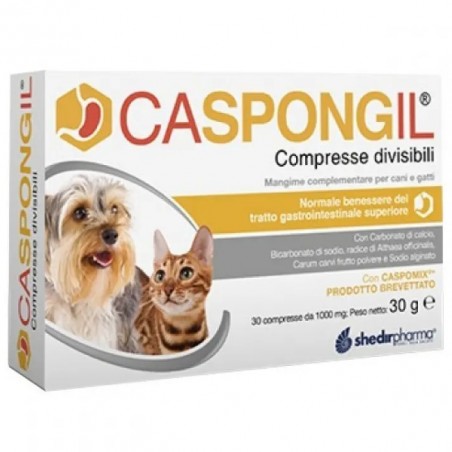 Caspongil Supporto Gastro-Intestinale Per Cani e Gatti 30 Compresse - Prodotti per cani e gatti - 943809653 -  - € 17,88