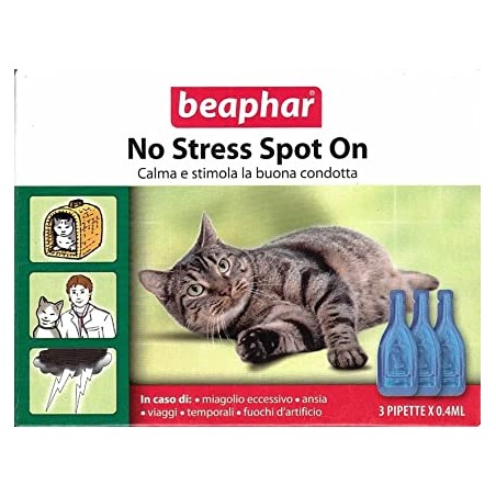 Beaphar No Stress Spot On per Gatti Calmante con Valeriana Pipette - Prodotti per gatti - 924549037 - Beaphar B. V. - € 17,29