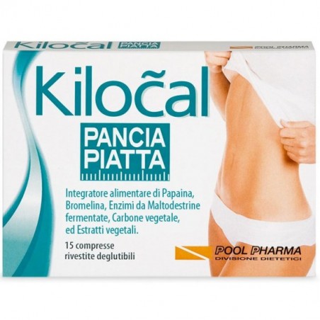 Kilocal Pancia Piatta Integratore Digestivo e Anti-Gonfiore 15 Compresse - Integratori - 934018262 - Kilocal - € 11,19