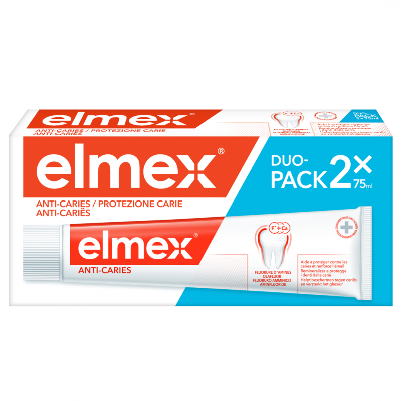 Elmex Protezione Carie Dentifricio con Fluoruro Amminico 2x75 Ml - Dentifrici e gel - 973145889 - Elmex - € 5,63
