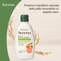 Aveeno Daily Moisturising Bagno Doccia allo Yogurt, al profumo di Miele e Albicocca 300 ml - Bagnoschiuma e detergenti per il...