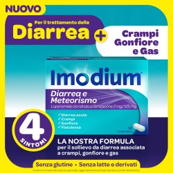Imodium Diarrea e Meteorismo - Rapido Sollievo 12 Compresse - Farmaci per diarrea - 048426023 - Imodium - € 13,49