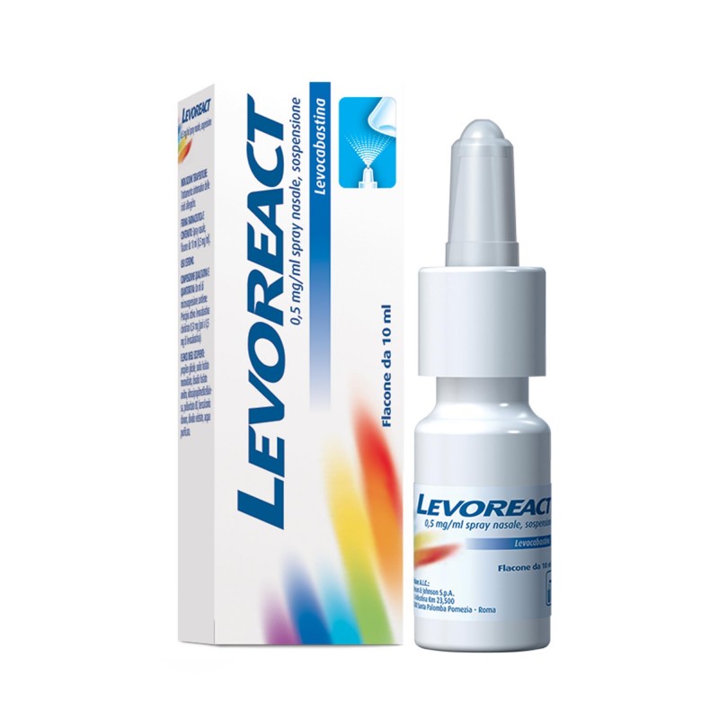Levoreact 0,5 Mg/ml Spray Nasale Per Riniti Allergiche 10 Ml - Spray nasali decongestionanti - 035107010 - Levoreact - € 9,20