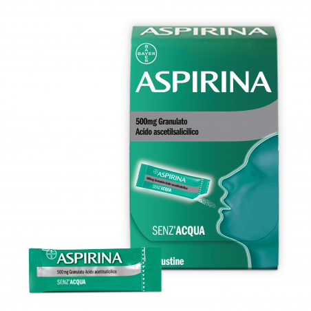 Aspirina 500 Mg Granulato 10 Bustine - Farmaci per dolori muscolari e articolari - 004763405 - Aspirina - € 6,27