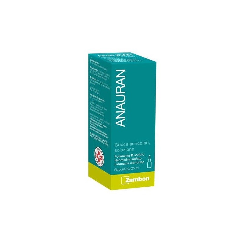Zambon Anauran Gocce Auricolari Per Otite 25 Ml - Farmaci per otite e mal d'orecchio - 014302032 - Zambon Italia - € 9,41