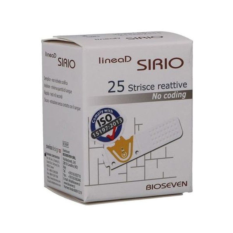 Bioseven Strisce Misurazione Glicemia Linea D Sirio 25 Pezzi - Rimedi vari - 934799204 - Bioseven - € 15,48