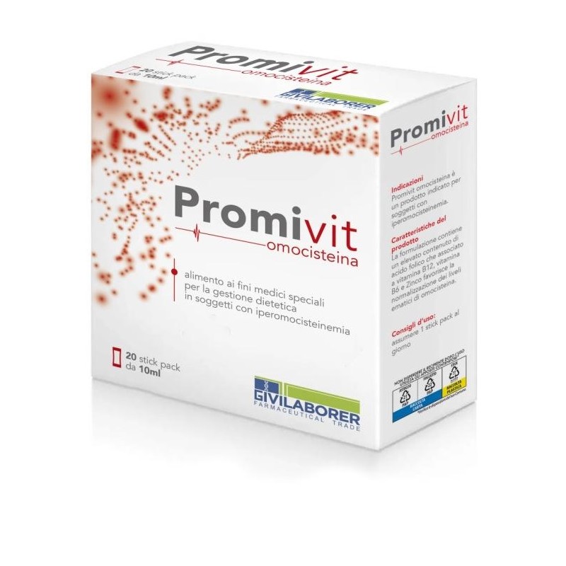 Pharmintek Promivit Omocisteina 20 Stick Pack Da 10 Ml - Rimedi vari - 981249826 - Pharmintek - € 15,92
