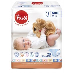 S. I. L. C. Trudi Baby Care Pannolino Bambini Midi 4/9 Kg 20 Pezzi - Pannolini - 982463212 - Silc - € 5,23