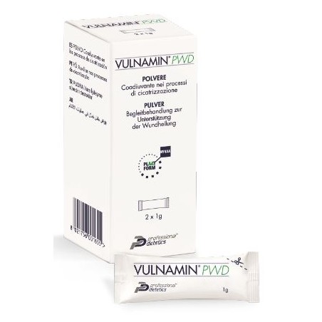 Professional Dietetics Vulnamin Pwd Medicazione Interattiva In Polvere Di Sodio Jaluronato E Aminoacidi 2 Stick Pack - Medica...