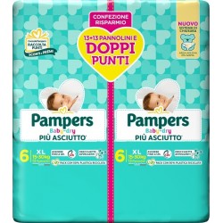 Fater Pampers Baby Dry Pannolino Duo Downcount Xl 26 Pezzi - Pannolini - 985995760 - Fater - € 11,64