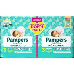 Fater Pampers Baby Dry Pannolino Duo Downcount Midi 40 Pezzi - Pannolini - 985995822 - Fater - € 11,64