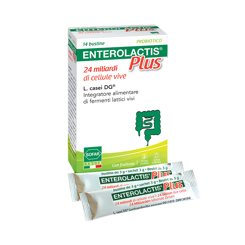 Enterolactis Plus 24 Miliardi Fermenti Lattici 14 Bustine - Integratori di fermenti lattici - 984834263 - Enterolactis - € 14,80