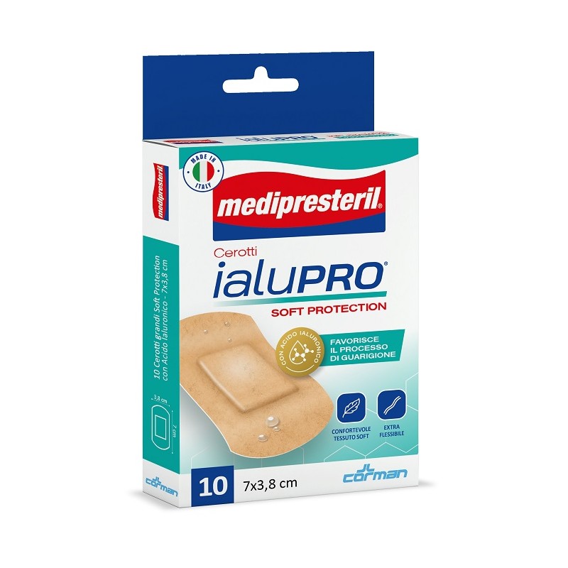 Corman Medipresteril Cerotti Ialupro Soft Protection Super 7x3,8cm 10 Pezzi - Medicazioni - 984321760 - Corman - € 4,44