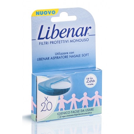 Perrigo Italia Libenar Aspiratore Nasale Soft Filtri 20 Pezzi - Pulizia naso e orecchie bambini - 982393807 - Libenar - € 5,15