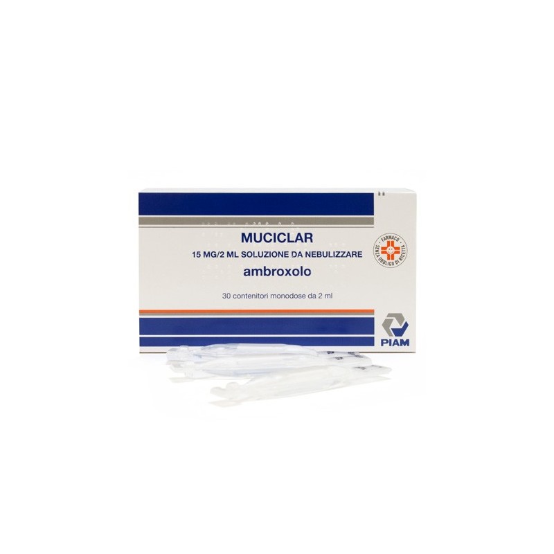 Piam Farmaceutici Muciclar 15mg/2ml - 30 Monodose - Farmaci per tosse secca e grassa - 025009097 - Piam Farmaceutici - € 16,00