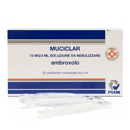 Piam Farmaceutici Muciclar 15mg/2ml - 30 Monodose - Farmaci per tosse secca e grassa - 025009097 - Piam Farmaceutici - € 16,00