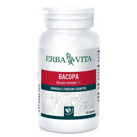 Erba Vita Group Bacopa 60 Capsule - Integratori per concentrazione e memoria - 974016723 - Erba Vita - € 13,42