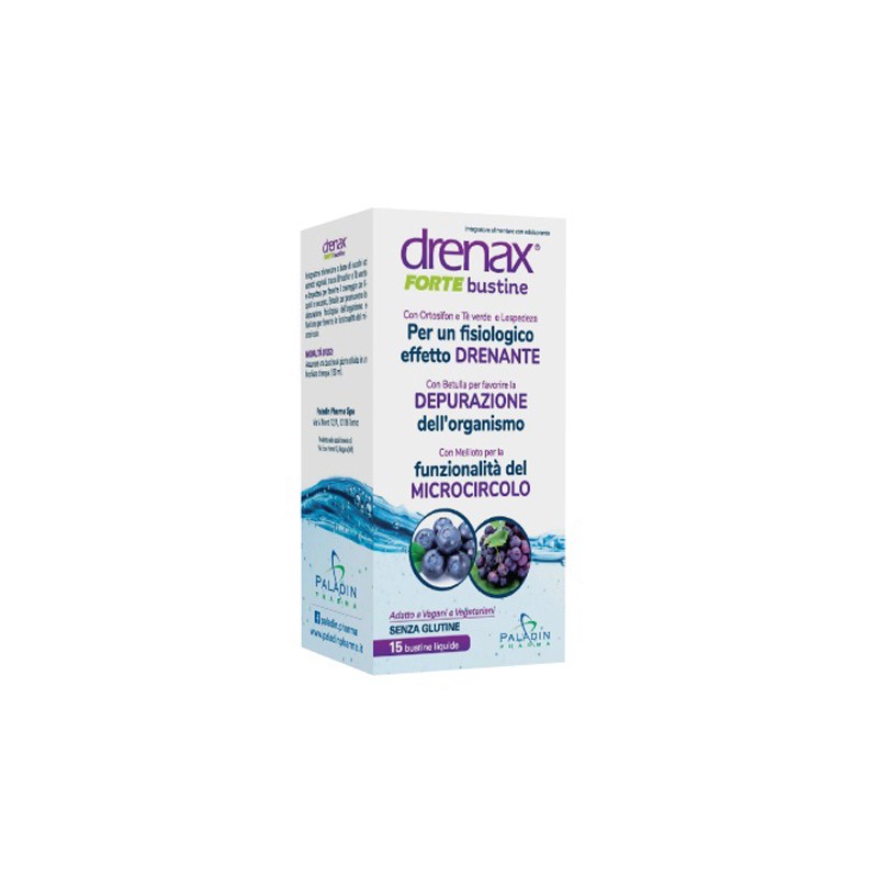 Paladin Pharma Drenax Forte Mirtillo E Uva 15 Bustine - Integratori drenanti e pancia piatta - 970333845 - Paladin Pharma - €...