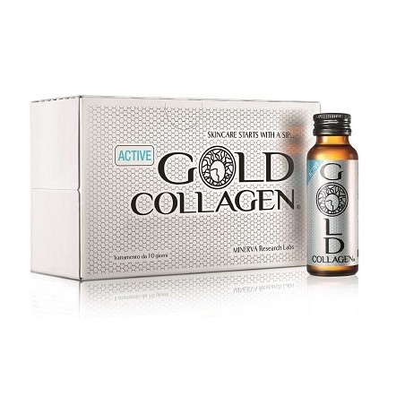 Gold Collagen Active 10 Flaconcini 50 Ml Gold Collagen - 1 Gold Collagen Active 10 Flaconcini 50 Ml Gold Collagen - 1