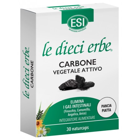 Esi Le Dieci Erbe Carbone Vegetale Attivo 30 Naturcaps - Integratori per apparato digerente - 984642658 - Esi - € 5,37