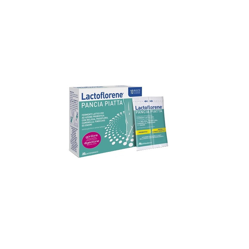 Montefarmaco Otc Lactoflorene Pancia Piatta 10 Bustine - Integratori di fermenti lattici - 985771789 - Lactoflorene - € 9,75