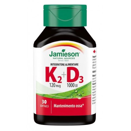 Biovita Jamieson K2+d3 30 Perle - Integratori per dolori e infiammazioni - 975404233 - Biovita - € 20,74
