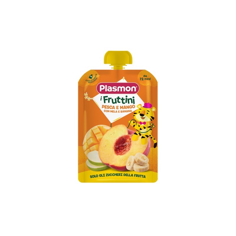 Plasmon I Fruttini Pesca E Mango Con Mela E Banana 130 G - Alimentazione e integratori - 986106918 - Plasmon - € 1,44