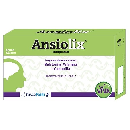 Tuscofarm Unipersonale Ansiolix 30 Compresse - Integratori per umore, anti stress e sonno - 985826674 - Tuscofarm Unipersonal...