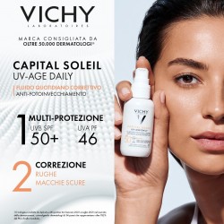 Vichy Capital Soleil UV-Age Daily Fluido Antirughe SPF 50+ 40 Ml - Solari viso - 982947448 - Vichy - € 26,99